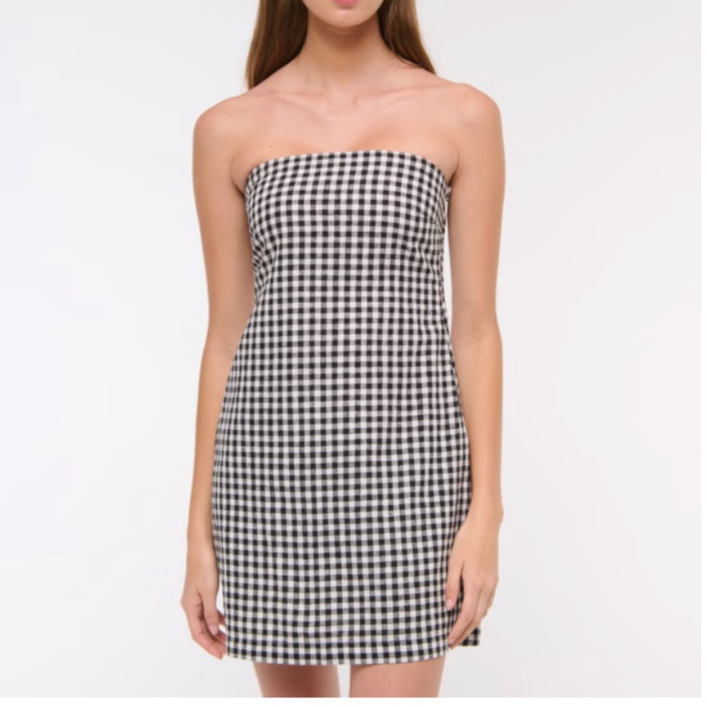NWT A&F Scarlett Strapless Linen-Blend Skort Dress